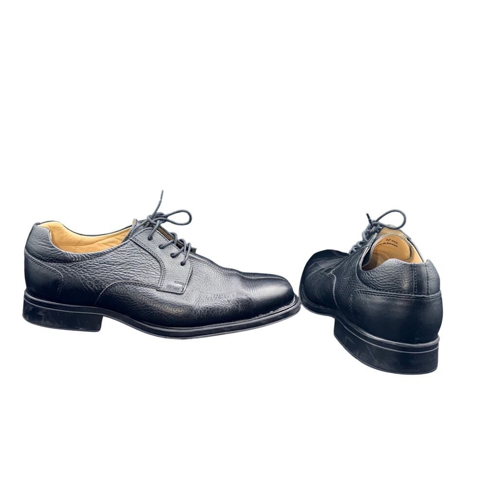 Belvedere Bay Bridge Black Pebbled Leather Oxfords Men’s 12 EEE Brazil